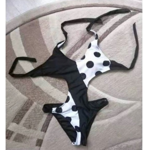 Sexy black and white monokini NEW - Picture 5 of 7